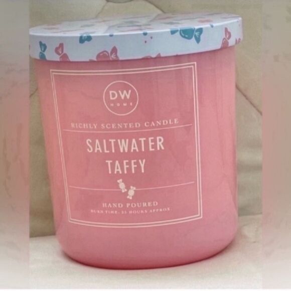 DW Home SALTWATER TAFFY Richly Scented Candle Single Wick 9.1 oz  Metal Lid - Picture 1 of 9